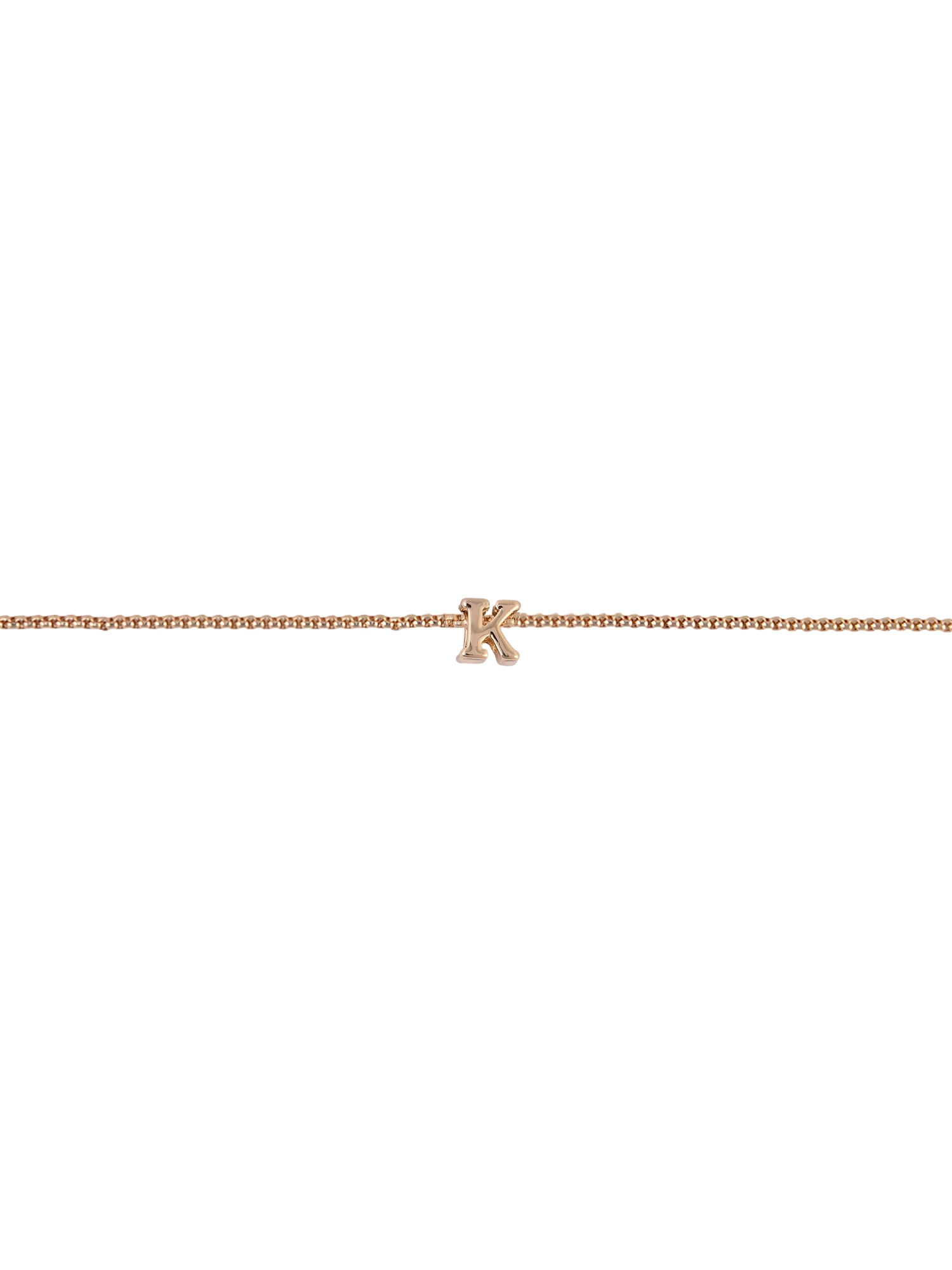 Time and Tru Goldtone 2-Row Rhinestone and Initial "K" Necklace