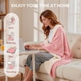 thumbnail image 2 of GOTCOZY Heated Blanket Electric Throw - 50"x60" Heating Blanket with 3 Hours Auto-Off and 5 Heat Levels ETL Certified Soft Flannel,Machine Washable (Pink), 2 of 6
