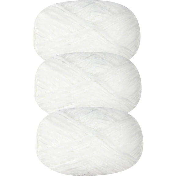 3 PCS 120g Soft Chenille Yarn Velvet Yarn for Crocheting,Fluffy Yarn for Knitting and Croche DIY Craft,Warm Yarn for Bag Hat Scarve Clothe Gloves Slippers Doll