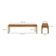 thumbnail image 3 of Moe's Home Collection Rohe Bench Natural Oak Wood Ottomans Stools & Benches, 3 of 10