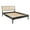 Black with Natural, variant on Creative Co-Op Crawford Modern Solid Wood Bed with Woven Cane Headboard, White, Queen