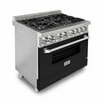 thumbnail image 1 of ZLINE 36 in. Professional Dual Fuel Range with Black Matte Door (RA-BLM-36), 1 of 8