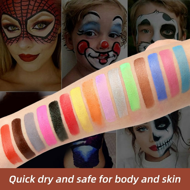 Watercolor Paint Set 30 Colors Set Professional Face Paint Kit with 1 Brush  & Non Toxic Based Face and Body Painting Makeup Palette Hypoallergenic  Facepaints for Costume Party Festival A 