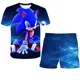 thumbnail image 3 of Camiseta de verano para niños y niñas 4-14T Sonic 2 traje para niños con estampado 3D sonic niños camisetas de manga corta patrón traje, 3 of 5