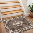 thumbnail image 3 of 2x3 Entryway Rug Bathroom Rugs for Front Door Bedroom Kitchen, Washable Vintage Print Carpet, Floor Mat with Non Slip Backing, 3 of 8