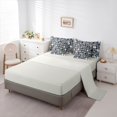 thumbnail image 3 of jejeloiu Sky Floral 7-Piece Twin Bedding For Girls,Soft Print Bedding Comforter Set,Black Blue Yellow,Light Gray Reversible, 3 of 7
