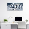 thumbnail image 3 of ZHONGYUTONG Running Horses Wall Art Wild Animal Pictures Vintage Horses Canvas Prints Large Artwork for Home Office Living Room Decor Framed (18.00" x 36.00"), 3 of 6