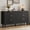 Black, variant on Aufeile Dresser for Bedroom, 53" 6 Drawer Dresser & Chest of Drawers with Fluted Design, Wood Dresser for Adults, Long Bedroom Dresser & Storage Organizer, Walnut