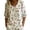 White, variant on Peter Pan Collar Blouse for Women - Floral Print Puff Sleeve Button Down Shirt, Loose Fit Casual Top for Spring & Summer Beige XL