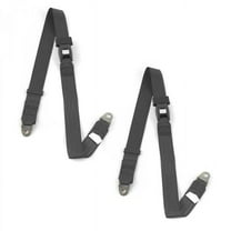 Ford Mustang 1967-1970 Standard 2 Point Charcoal Lap Bucket Seat Belt Kit - 2 Belts