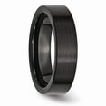 thumbnail image 4 of Black Ceramic Flat 6mm Brushed Wedding Band - Size 10.5, 4 of 5