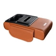 thumbnail image 1 of davian Car Armrest Pad Center Console Box Tissue Holder PU Leather Comfortable Sponge Padding Multifunctional Storage Organizer with Phone Slot Easy Installa orange, 1 of 8