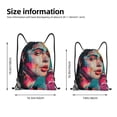 thumbnail image 2 of Disketp Vibrant Street Art Portrait Drawstring Backpack Drawstring Gym Bags Draw String Bags for Sports, Gym, Travel, Swimming, Beach-Small, 2 of 6