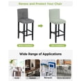 thumbnail image 3 of Sage Green Buffalo Plaid Bar Stool Covers Set of 2, Farmhouse Green White Checkered Stretch Washable Bar Chair Covers with Backs, Removable Pub Counter Height Chair Cover for Kitchen Dining Room Cafe, 3 of 7
