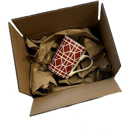 Kraft Corrugated Cardboard Boxes, 8x6x4, 100 Count Pack