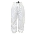 thumbnail image 4 of MIXUE Mens Cargo Pants Solid Color Ski Trousers Snowboard Trousers Warm Snow Trousers Winter Hooded Mountaineering Trousers Sweatpants for Men Sportwear,White,M, 4 of 5