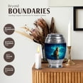 thumbnail image 3 of JAGASY Cat Funeral Keepsake Urn for Ashes, Blue Small Urns for Human Ashes, Northern Lights & Ice Mountain Decorative Urns for Siblings, Green Miniature Tiny Urn for Brother, (3 Inch), 3 of 7