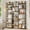 6-Tier Triple Wide Bookshelf, variant on Walsunny Triple Wide 5 Tier Bookshelf Bookcase Wooden Bookshelves with 14 Open Display Shelves for Bedroom Living Room Home Office,Rustic Brown