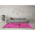 thumbnail image 3 of Ahgly Company Indoor Square Solid Pink Modern Area Rugs, 5' Square, 3 of 4