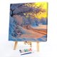 thumbnail image 5 of Kit de pintura por números sobre lienzo, arte al óleo artesanal, imagen de paisaje de nieve al aire libre, 40x40cm, 5 of 9