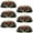 Multicolored 2, variant on PhooArto 6 Pcs Cup Drawer Pulls, Space Alien Colors Floral Shell Shape Handles Cabinet Knobs for Dresser Cupboard Closet Wardrobe with Screws
