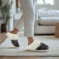 thumbnail image 5 of Chririnla Skeleton Black Cat Plush Slippers for Women Indoor Warm House Shoes Non-Slip with Anti-Skid Sole Winter Home Slippers, 5 of 7