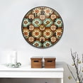 thumbnail image 2 of Yayeee Wall Clock Battery Operated 9.5" Silent Quartz Non-Ticking for Living Room Decor, Retro Blossom Flower, 2 of 8
