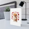 thumbnail image 5 of DistinctInk Greeting Card - Valentine's Day Pomeranian Puppy - 10PK, Blank Inside, 5 of 7