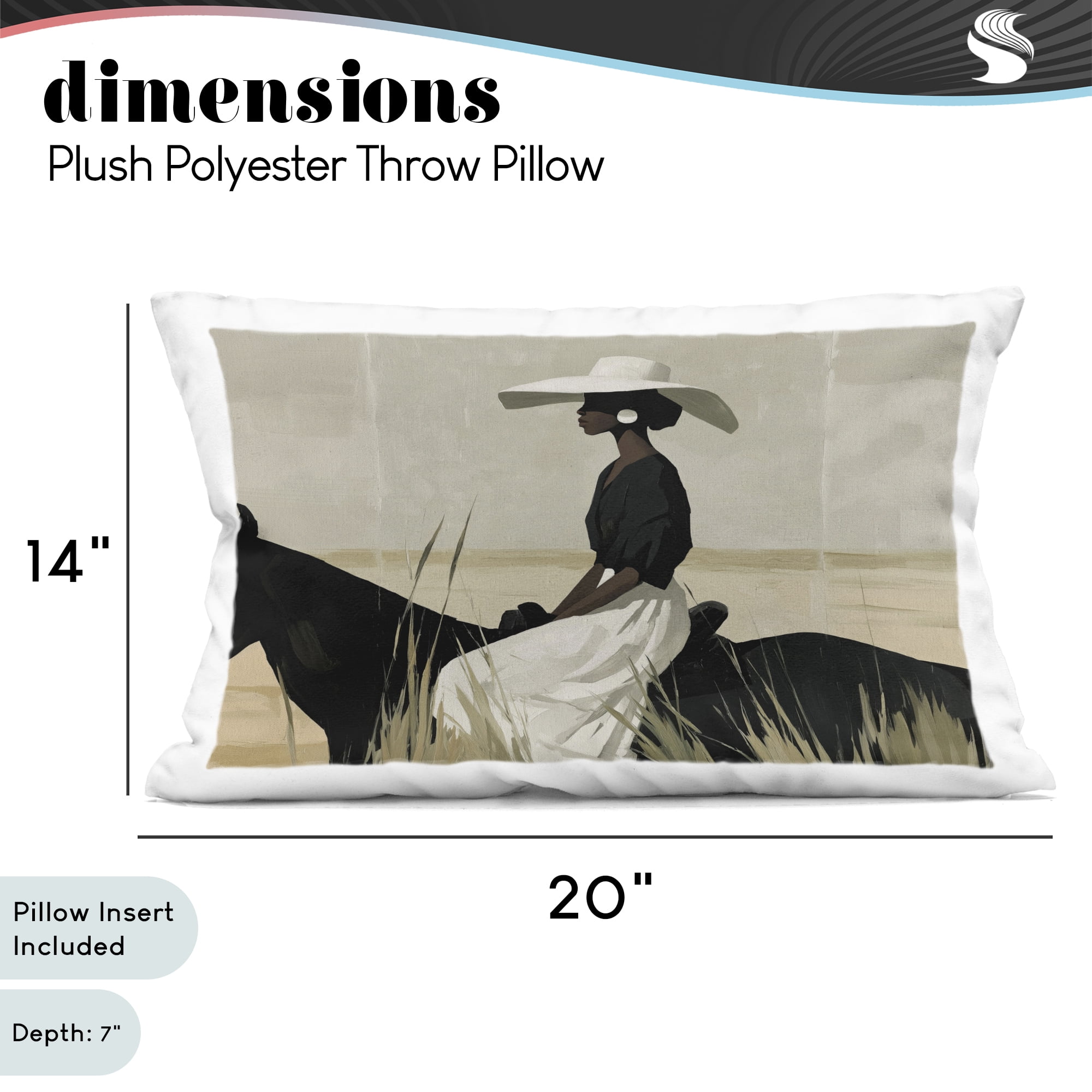 Stupell Industries Equestrian Elegance Silhouette Decorative Printed Throw Pillow, design by Svetlana Aleynikova, 14 x 7 x 20