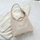 thumbnail image 4 of Bolso de playa para mujer, bolso de mano tejido a la moda de paja para vacaciones de verano (caqui) Ndcxsfigh Para Estrenar, 4 of 8