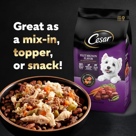 CESAR SIMPLY CRAFTED CHICKEN, CARROTS, BARLEY & SPINACH WET DOG FOOD MEAL TOPPER, 1.3 OZ TUB