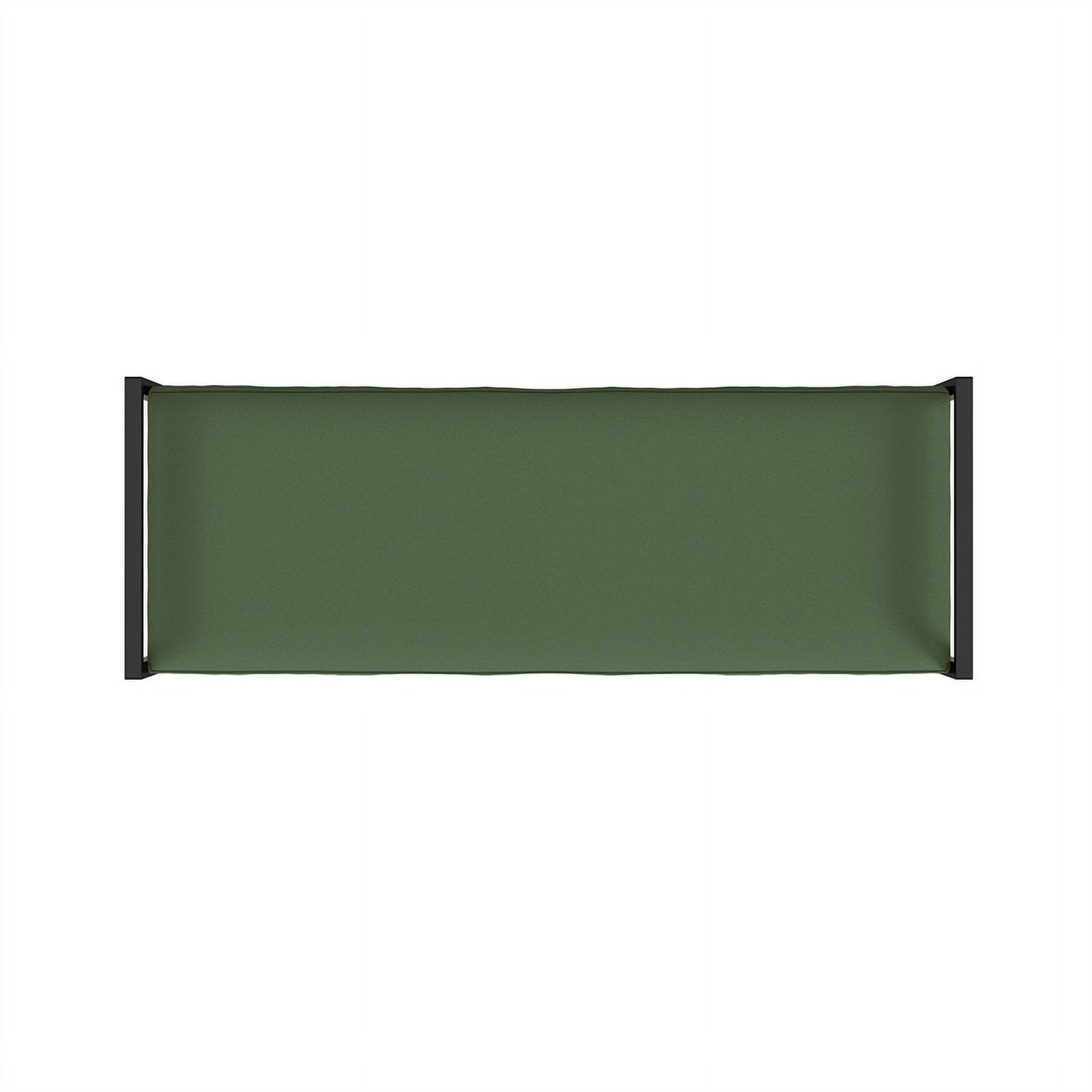 HomePop Modern Metal & Velvet Bench, 49.5"W x 17.25"D x 19"H, Loden Green/Black