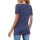 thumbnail image 5 of Fiudx Camisas para Mujer Blusa Larga Lisa de Manga Corta con Cuello En V a La Moda para Mujer, 5 of 7