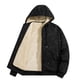 thumbnail image 3 of MHFRRA Chaqueta Informal de Manga Larga con Capucha y Forro Grueso para Hombre, para Otoño E Invierno Negro, 3 of 3