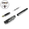 thumbnail image 3 of 1PC Luxury Fountain Pen Medium Nib Pen with Twist Converter Use with Standard Ink, Metal Calligraphy Fountain Pens Smooth Writing Drawing Journal Executive Business Pens Classy STONEGO Stationery Gift, 3 of 6