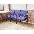 thumbnail image 4 of Pemberly Row Waiting Reception 3 Seat Tandem Seating Wood Frame in Blue, 4 of 5