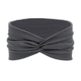 thumbnail image 2 of Lumistal Women Headbands African Wide Hair Wrap Solid Color Turban Headbands for Women Large Sport Workout Stretch Non-slip Big Hair Bands Wide Headbands for Women Grey One Size, 2 of 6