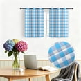 Blue and White Checkered Pattern Blackout Curtains,Triple Weaved Fabric ...