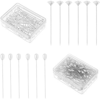  LOKIPA 100 PCS Diamond Pins, 1.5 Inch Flower Pins for Bouquet  Corsage Boutonniere Pins for DIY Craft Wedding Jewelry Decoration