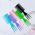 thumbnail image 5 of Peine de peluquería para hombre con textura en forma de espalda retro, peine triple Jian PP de plástico, dientes grandes, dientes anchos, peine para el cabello con aceite, 5 of 5