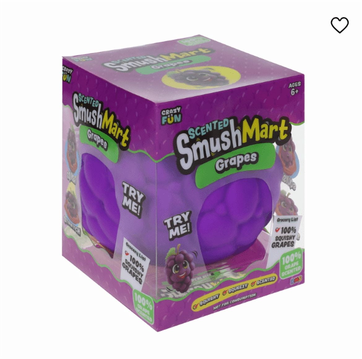 2Pcs Smush Mart Grapes Viral Limited Edition Squishy Crazy Fun 5”, Scented Grape Squish Toy , Soft Sensory Stress Relief Tools for Adults