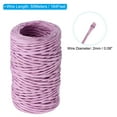 thumbnail image 2 of 164Ft Floral Bind Wire Wrap Twine 2mm Florist Wire Iron Wire Paper Covered Vine Purple, 2 of 5