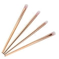 thumbnail image 2 of Juego De 4 Brochas De Maquillaje En Polvo Para Base De Sombra De Ojos, Nariz, Cara, Dorado, 2 of 9