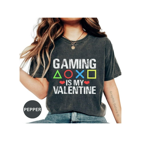 Gaming Is My Valentine T-Shirt: Retro Love Tee for Gamers - Perfect Valentine's Gift!