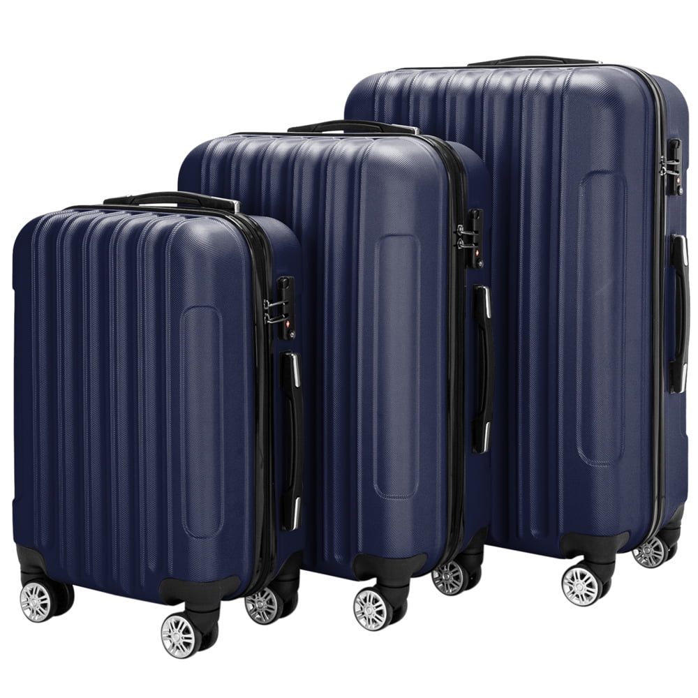Hard Shell Suitcase TSA Lock & 4 Spinner Wheels Lightweight Durable Sliver 60L 