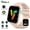 pink, variant on Unisex Smart Watch | AMOLED Always-On Display, Bluetooth Call, 100+ Sports Modes | Fitness Tracker Pedometer for Android & iPhone, 3 Colors