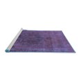 thumbnail image 2 of Ahgly Company Machine Washable Indoor Square Oriental Blue Industrial Area Rugs, 5' Square, 2 of 4