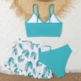 thumbnail image 6 of kpoplk Girls Cute Swimsuit 3PCS Set Polka Dot Print Bikini and Coordinating Cover Up Skirt Size 4-12(Light Green,11Y), 6 of 6