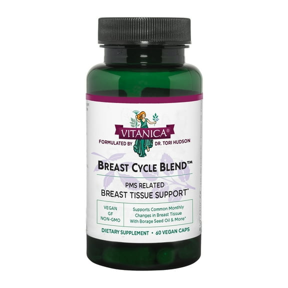 Vitanica Breast Cycle Blend - Breast Cycle Support - 60 Vegetarian Capsules