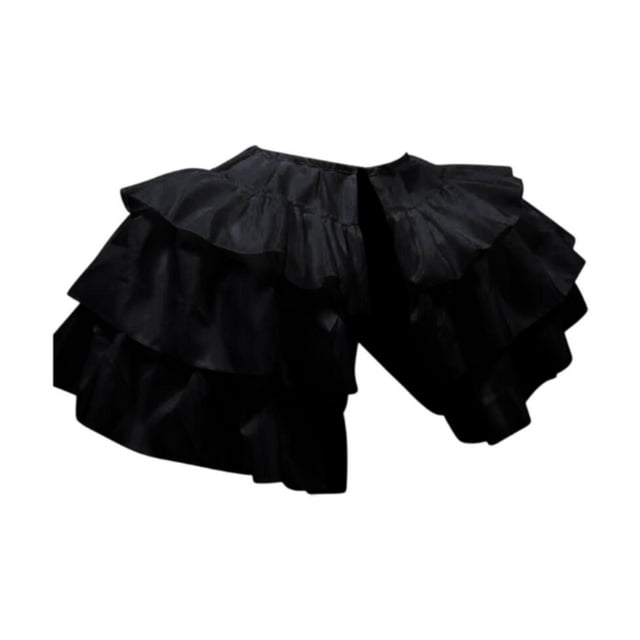Falda interior de crinolina de doble cara para fiesta temática de cosplay, festival de graduación Negro